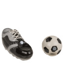 Αλατοπίπερο Παπούτσι Και Μπάλα Ποδοσφαίρου Με Μαγνήτη Δολομίτης 11.5x7.5x5cm Σετ 2Τμχ