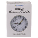 Ρολόι Επιτραπέζιο Με Ξυπνητήρι Ασημί Μέταλλο 17x11cm