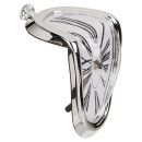 Ρολόι Επιτραπέζιο Χρόνος Που Λιώνει Ασημί Πλαστικό 18x13cm