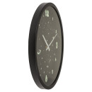 Ρολόι Τοίχου Διάστημα Φωσφοριζέ Μαύρο Πλαστικό Φ30cm