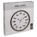 Ρολόι Τοίχου Skylines Λευκό/Μαύρο Πλαστικό Φ30cm