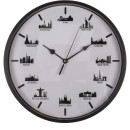 Ρολόι Τοίχου Skylines Λευκό/Μαύρο Πλαστικό Φ30cm