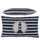 Διακοσμητικό Μαξιλάρι Φάρος Με Φερμουάρ Μπλε/Λευκό 64% Polyester/19% Βαμβάκι/17% Βισκόζη 30x50cm 1Τμχ