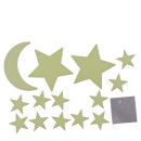 Αυτοκόλλητα Τοίχου Που Φωσφορίζουν Αστέρια Και Πλανήτες Σετ 15Τμχ Σε 3 Σχέδια