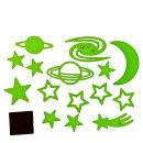 Αυτοκόλλητα Τοίχου Που Φωσφορίζουν Αστέρια Και Πλανήτες Σετ 15Τμχ Σε 3 Σχέδια