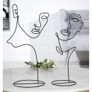 Διακοσμητικό ArteLibre Πρόσωπο Μαύρο Μέταλλο 8x16x36cm