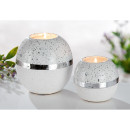 Θήκη Ρεσώ ArteLibre Λευκό/Ασημί Κεραμικό 10.5x10.5x10cm