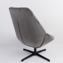 Πολυθρόνα ArteLibre CHANTIERI Γκρι Ύφασμα/Μέταλλο 94x71x83cm