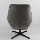 Πολυθρόνα ArteLibre CHANTIERI Γκρι Ύφασμα/Μέταλλο 94x71x83cm