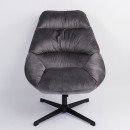 Πολυθρόνα ArteLibre CHANTIERI Γκρι Ύφασμα/Μέταλλο 94x71x83cm