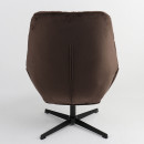 Πολυθρόνα ArteLibre CHANTIERI Καφέ Ύφασμα/Μέταλλο 94x71x83cm