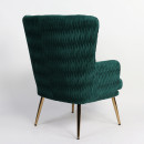 Πολυθρόνα ArteLibre KOLDENREE Πράσινο Βελούδο/Μέταλλο/Ξύλο 74x72x91cm
