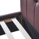 Κρεβάτι ArteLibre ARABIS Καφέ PU 220x160.5x120cm (Στρώμα 150x200cm)