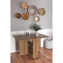 Τραπεζάκι Πτυσσόμενο ArteLibre Με Ροδάκια STANLEY Καρυδί Μοριοσανίδα 120x80x73cm