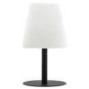 Επιτραπέζιο Φωτιστικό ArteLibre LED Φορητό MIMI Με Καπέλο Πίνακας Σημειώσεων Μαύρο/Λευκό Μέταλλο/Πλαστικό 15.5x15.5x27.5