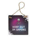 Πινακίδα Κρεμαστή Διακοσμητική Gaming Χαρτόνι 18x18cm Σε 4 Σχέδια