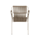Πολυθρόνα Κήπου ArteLibre DAYA Μπεζ/Λευκό Αλουμίνιο/Ύφασμα 57x67x84cm