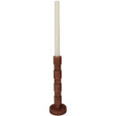 Κηροπήγιο ArteLibre Καφέ Polyresin 8.8x8.8x29.5cm