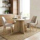 Τραπέζι Tailor Megapap Χρώμα Sapphire oak Ø100x75,7εκ.