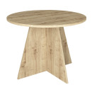 Τραπέζι Tailor Megapap Χρώμα Sapphire oak Ø100x75,7εκ.