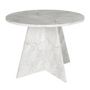 Τραπέζι Tailor Megapap Χρώμα Λευκό εφέ Μαρμάρου Ø100x75,7εκ.