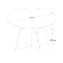 Τραπέζι Tailor Megapap Χρώμα Sencron Black Ø100x75,7εκ.