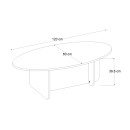 Τραπεζάκι Σαλονιού Ravey Megapap Χρώμα Travertine 120x60x39,6εκ.