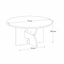 Τραπεζάκι Σαλονιού Mara Megapap Χρώμα Travertine Ø75x36,8εκ.