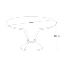 Τραπεζάκι Σαλονιού Lepper Megapap Χρώμα Travertine - Sandstone Ø75x39,8εκ.