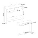 Κονσόλα - Κάλυμμα Καλοριφέρ Opelya Megapap Χρώμα Λευκό 110x31,4x100εκ.