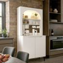 Έπιπλο Κουζίνας με led Melinta 2 Megapap Χρώμα Λευκό 90x40x181,8εκ.