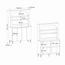 Έπιπλο Κουζίνας με led Melinta 4 Megapap Χρώμα Λευκό 120x40x181,8εκ.