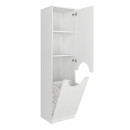 Ντουλάπι με Καλάθι Απλύτων Verga Megapap Χρώμα Λευκό 45x40x180εκ.