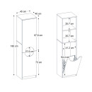 Ντουλάπι με Καλάθι Απλύτων Verga Megapap Χρώμα Λευκό 45x40x180εκ.