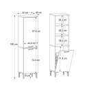 Ντουλάπι με Καλάθι Απλύτων Singa Megapap Χρώμα Λευκό 45x40x180εκ.