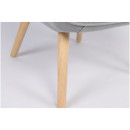 Πολυθρόνα ArteLibre AMARANTHUS Με Υποπόδιο Γκρι 98x70x77cm