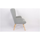 Πολυθρόνα ArteLibre AMARANTHUS Με Υποπόδιο Γκρι 98x70x77cm