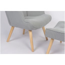 Πολυθρόνα ArteLibre AMARANTHUS Με Υποπόδιο Γκρι 98x70x77cm