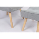 Πολυθρόνα ArteLibre AMARANTHUS Με Υποπόδιο Γκρι 98x70x77cm