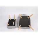 Πολυθρόνα ArteLibre AMARANTHUS Με Υποπόδιο Γκρι 98x70x77cm