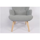 Πολυθρόνα ArteLibre AMARANTHUS Με Υποπόδιο Γκρι 98x70x77cm