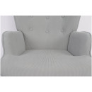 Πολυθρόνα ArteLibre AMARANTHUS Με Υποπόδιο Γκρι 98x70x77cm