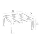 PORTOFINO LOUNGE ΤΡΑΠΕΖΙ TAUPE 70X70X33εκ. ΠΟΛ/ΝΙΟΥ