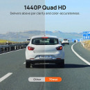 70mai A400-1 Dash cam Grey w. Screen set w. Rearview cam Rc09 - 1440p, 145fov, 500mah car Camera