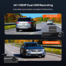 70mai Μ800-2 4κ Dash cam set & Rear Cam. 3840x2160 gps & hi Temperature Battery