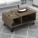 Τραπεζάκι Σαλονιού don Megapap Χρώμα Καρυδί 90x55x44εκ.