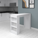 Τραπέζι Μπαρ Deep Megapap Χρώμα Λευκό 120x50x100εκ.