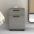 Κομοδίνο - Συρταριέρα Γραφείου Veto Megapap Χρώμα Γκρι Σκυροδέματος 40x39x57εκ.