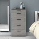 Συρταριέρα Helia Megapap Χρώμα Γκρι Σκυροδέματος 60x44x108εκ.