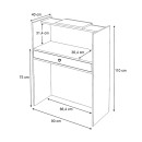 Γραφείο Υποδοχής - Reception Mezzo Megapap Χρώμα Λευκό 90x40x110εκ.
